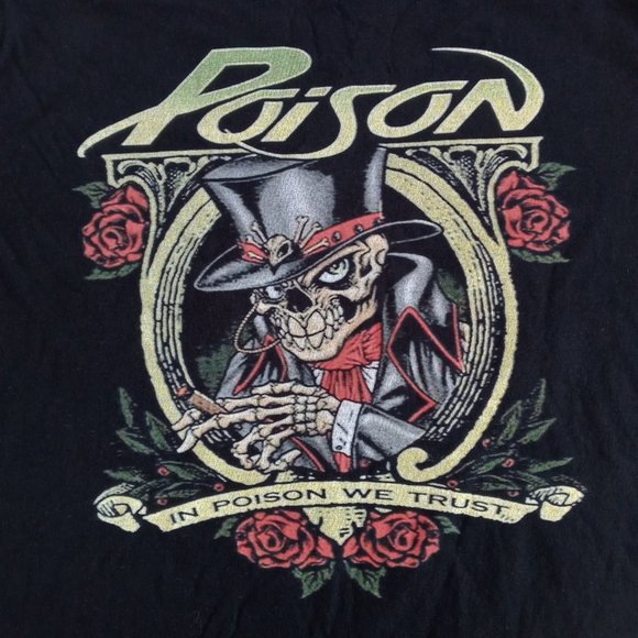 Poison "In Poison We Trust" black band Tee Size XL - Picture 5 of 7
